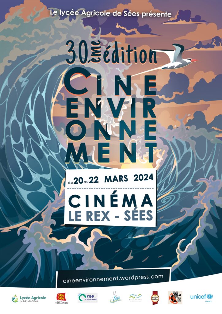 Affiche Ciné-Environnement - 30ème édition - du 20 au 22 mars 2024